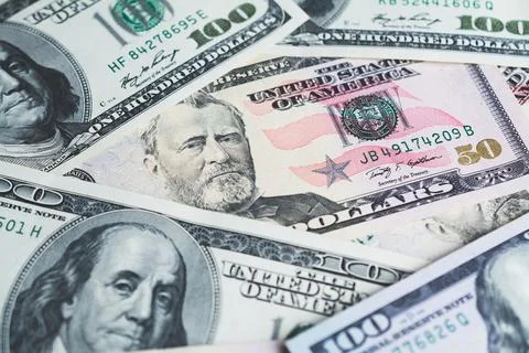 Close dollar bills background Stock Photos