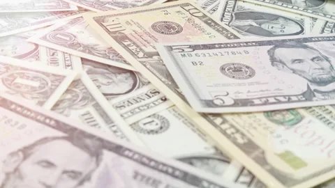 Close up of dollar bills Vídeo Stock 295907464