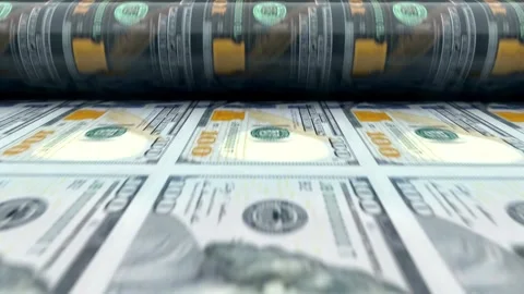 Close-up dollar printing technology industry background render design paper.. Stock Footage 272776965