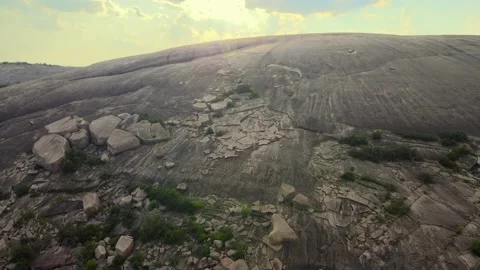 Close Up Dolly Drone Shot to the Right of Enchanted Rock, Fredericksburg, TX Stock-Footage 156428300