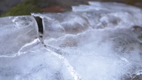 Close up dolly over ice sheet in alaska Stock Footage 85102270