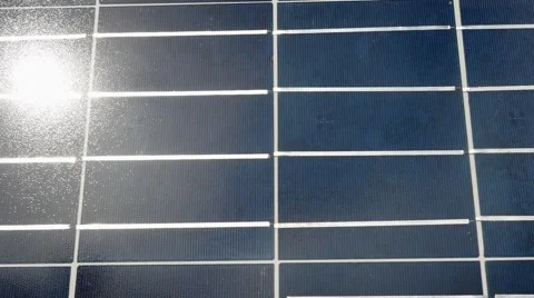 Close up dolly shot of a solar panel Stockbeeldmateriaal 67512450