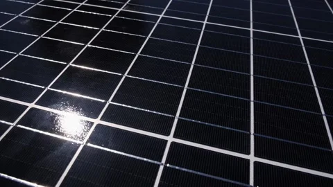 Close up dolly of a solar panel Stock Footage 170904646