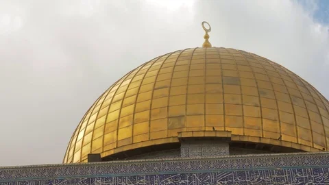 Close Up of the Dome of the Rock Video stock 82676984