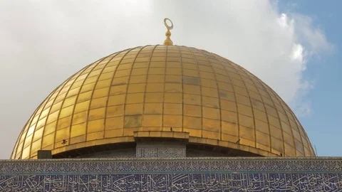Close Up of the Dome of the Rock Stock Footage 82677004