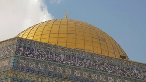 Close Up of the Dome of the Rock Video stock 82677055