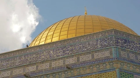 Close Up of the Dome of the Rock Video stock 82677080