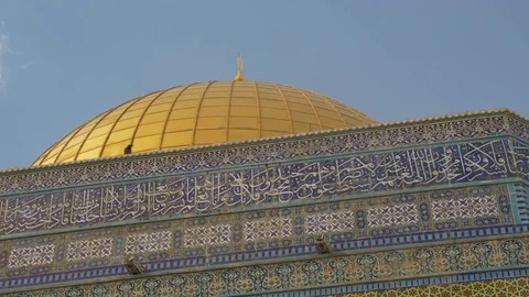 Close Up of the Dome of the Rock Video stock 82677112