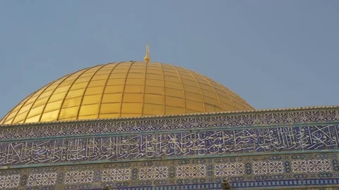 Close Up of the Dome of the Rock Video stock 82677158
