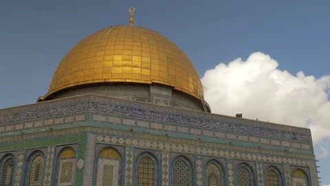 Close Up of the Dome of the Rock Video stock 82677390