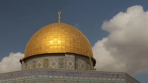 Close Up of the Dome of the Rock Video stock 82677395