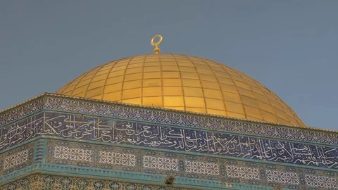 Close Up of the Dome of the Rock Video stock 82677400