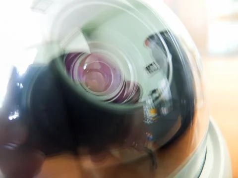 Close-up dome video camera Stock Photos