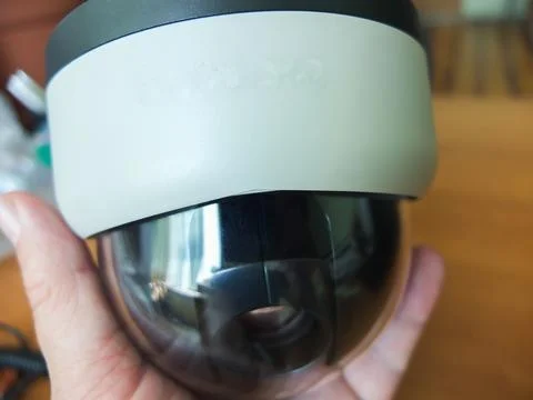 Close-up dome video camera Stock Photos