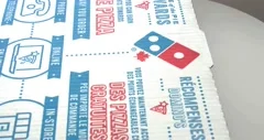 Domino's Pizza box rotating dark backgro, Stock Video