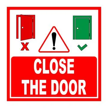 Close the door Stock Illustration