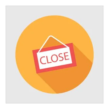 Close door sign Stock Illustration