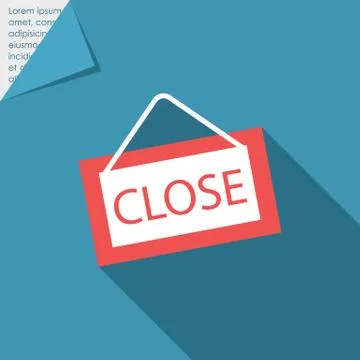 Close door sign Stock Illustration