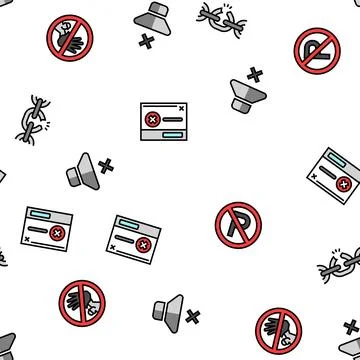 Close door store shop board seamless pattern vector Stock Illustration