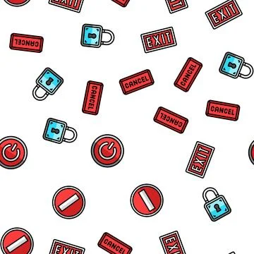 Close door store shop board seamless pattern vector イラスト素材