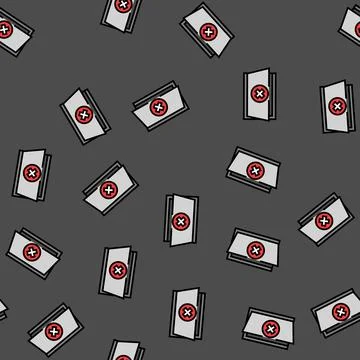 Close door vector seamless pattern イラスト素材