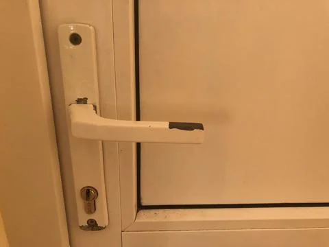 Close up of a doorknob white. Stock Photos