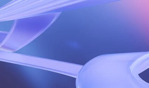 A close-up of a double helix structure with purple and blue hues Stock Illustration