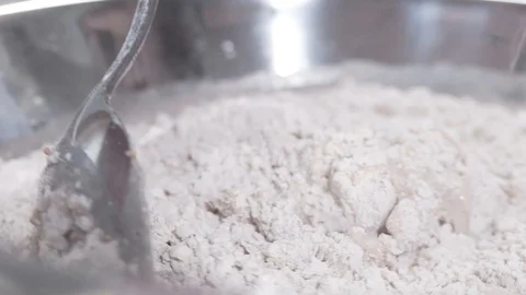 Close-up of the dough in the bowl Stock Footage 127358349