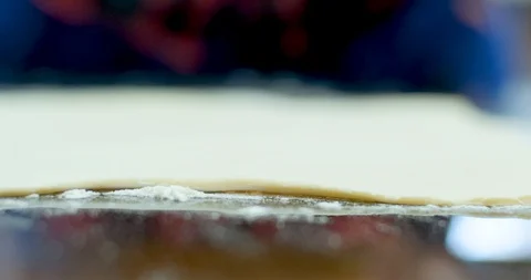 Close up of dough on table Stock Footage 129397846