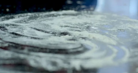 Close up of dough on table Stock Footage 129398577