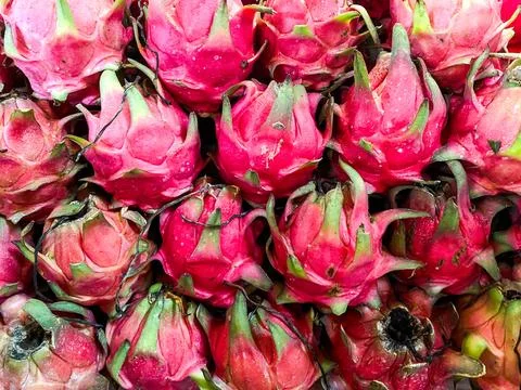 Close up of dragon fruit texture background. Foto stock
