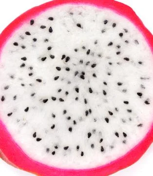 Close up Dragon Fruit on white background Stock Photos