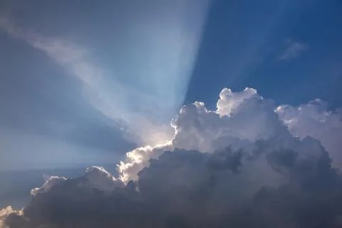 Close up of dramatic clouds early in the morning Foto stock