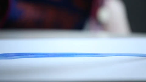 Close up drawing brush. Stock Footage 170088071