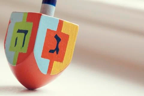 Close-up of dreidel Stock Photos