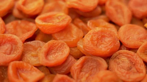 Close-up of Dried Apricots. The concept of Proper Healthy Vegan Nutrition. Healt Video stock 135404505