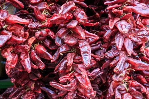 Close up of dried chilli Stock Photos
