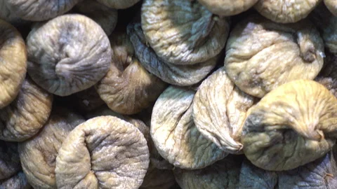 Close-up of dried figs as background. Stock Footage 86304626