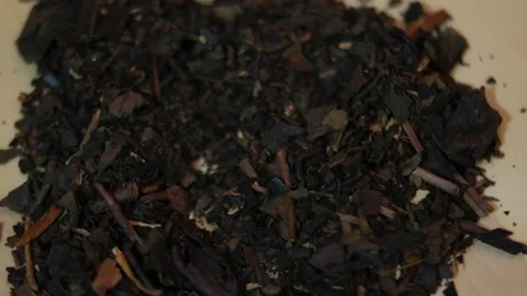 Close up of dried tea leaves Stock Footage 318510971