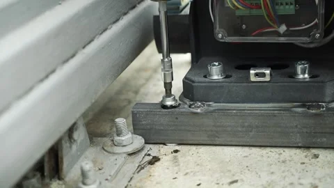 Close up of Drill bit Drilling into metal Pipe Stock Footage 269495289