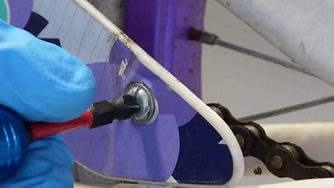 Close up of drill bit on a screw head San Francisco CA USA July 15 2025 Stock Footage 313171586