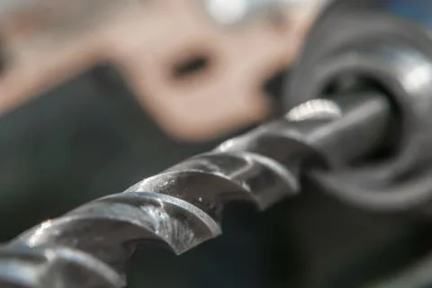 The Close Up Drill Bits At the Construction Site Stock Photos
