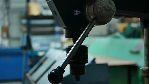 Close up of Drill Press in a warehouse 動画素材 166969089