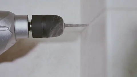 Close up drilling wall Stock Footage 69075253