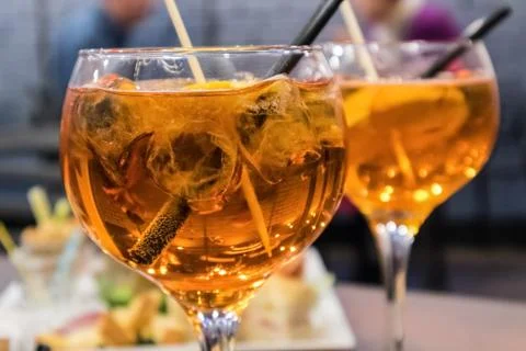 Close-Up Of Drink On Table Stock Photos