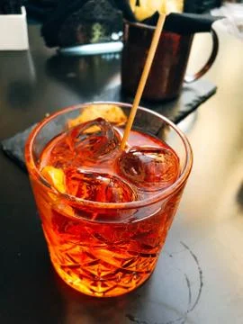 Close-Up Of Drink On Table Stock Photos