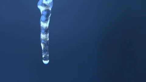 Close up dripping icicle Stock Footage 105524269