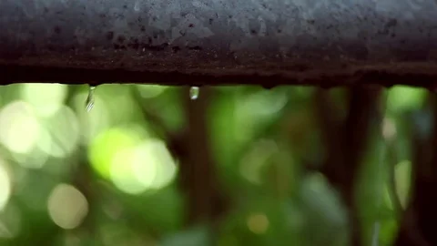 Close up of dripping pipe Stock Footage 78984529