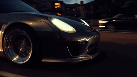 Close up driving down the street Stock Footage 136270439