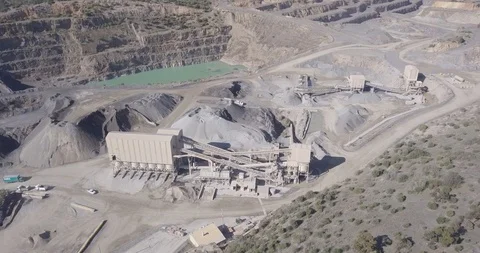Close up drone of the Boral Quarry in Marino, Adelaide, South Australia Stock Footage 108370612